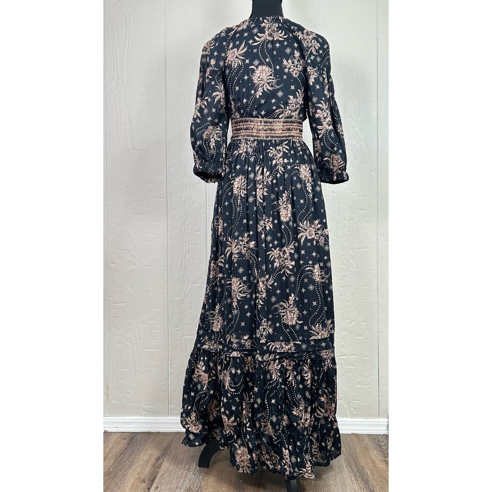 Free People black and Blush Floral Maxi Dress - Picture 2 of 11